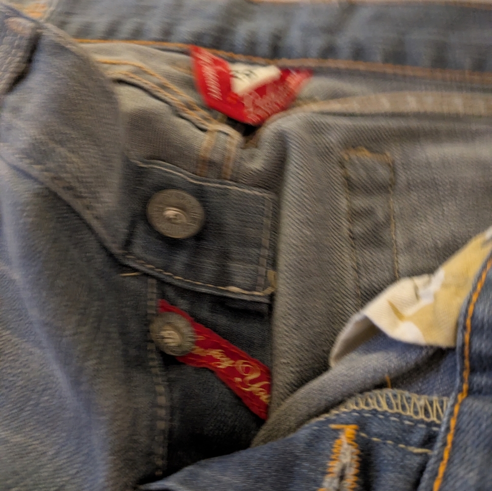 Vintage Lucky Brand Women's Light Bluish Gray Embroidered Jeans. Size 8/29 - Picture 8 of 16